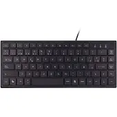 UNYKAch KB 302 Mini, Mini, Câble, USB, Commutateur à membrane, QWERTY, Noir