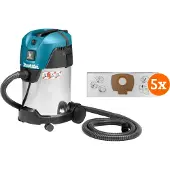 Makita VC3011L + P-72899 Sac d'Aspirateur (5x)