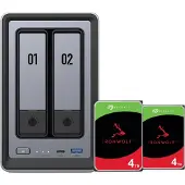 UGREEN NASync DXP2800 + Seagate Ironwolf 4 To Lot de 2