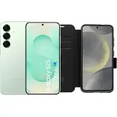 Samsung Galaxy S25 128 Go Menthe 5G + BlueBuilt Book Case Noir