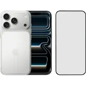 Apple iPhone 17 Pro 512 Go Argent + BlueBuilt Protège-écran Verre