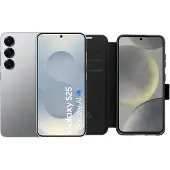 Samsung Galaxy S25 128 Go Argent 5G + BlueBuilt Book Case Noir