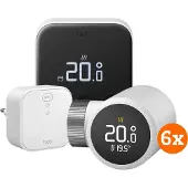 Tado Thermostat Connecté X Kit de Démarrage + 6 Têtes Thermostatiques