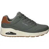 SKECHERS Baskets basses 'Uno - Suited On Air' cognac / vert foncé