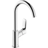 Hansgrohe Mitigeur lavabo Logis EH 210 avec bec pivotant sans garniture d'écoulement, chrome, 1 pièce.