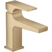 Hansgrohe Robinet de lavabo monocommande Metropol 100 avec levier, pour lavabos, avec système de vidange à ouverture par pression, finition bronze brossé
