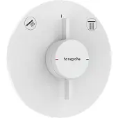 Hansgrohe Mitigeur encastré DuoTurn S pour 2 points de puisage, finition blanc mat