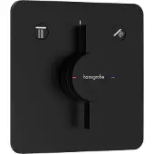 Hansgrohe robinet mural DuoTurn Q pour deux points de puisage, finition noir mat