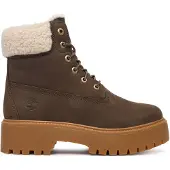 Timberland pour femme. TB0A2PU6W011 Stone Street bottes en cuir marron (36 W), 3 à 5 cm, Lacets, Casuel