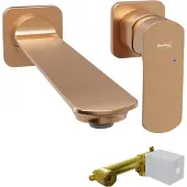 Blaufoss Bodan robinet de lavabo à encastrer brushed rosegold incl élément intégré