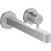 Hansgrohe Finoris Mitigeur lavabo monotrou encastré pour montage mural avec bec 22,8 cm, chrome