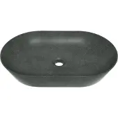 Balmani Still vasque à poser granite aiguisé ovale 54 x 34 cm