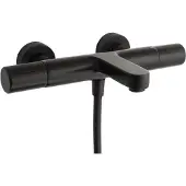 Blaufoss Apollo robinet baigNoire robinet thermostatique montage mural extérieur Noir Mat