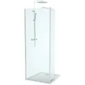 Linie Twist douche à l'italienne avec panneau latéral pivotant 80 x 200 cm verre transparent profil chrome brillant
