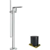 Blaufoss Expo robinet baignoire îlot avec douchette chrome brillant
