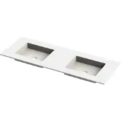 Balmani Tablo Stretto double vasque Solid Surface mat 150 x 55 cm