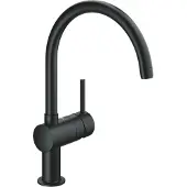 GROHE Minta Mitigeur de cuisine - haut - bec rond pivotant - noir mat 32917ks0