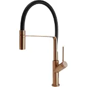 Blaufoss District robinet de cuisine avec douchette extractible Brushed Rosegold