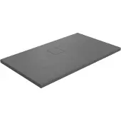 Linie Rumba receveur de douche 120 x 80 cm acrylique gris foncé texture ardoise
