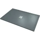 Linie Lido receveur de douche 160 x 90 cm marbre composite gris foncé texture ardoise