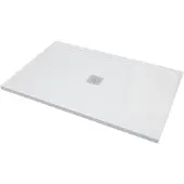 Linie Playa receveur de douche 140 x 90 cm marbre composite Blanc Brillant