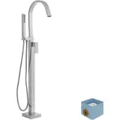 Blaufoss Escape robinet baignoire îlot avec douchette chrome brillant