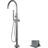 Linie Diversy robinet baignoire îlot avec douchette chrome brillant