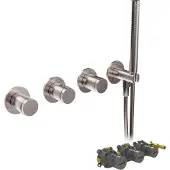 Blaufoss Pavilion thermostat de douche encastré Brushed Coolmetal incl élément intégré