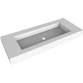 Balmani Modus lavabo simple pour 2 trous de robinet Solid Surface mat 120 x 55 cm