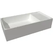 Balmani Dama lave-mains 42 x 21 cm Mat Wit Solid Surface
