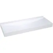 Balmani Wave lavabo simple pour 2 trous de robinet Solid Surface mat 135 x 55 cm