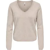 ONLY Pull-over 'ONLLOYAL' beige chiné