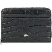 Lacoste Cuir porte-monnaie Zip Coin Wallet Sinople vert foncé