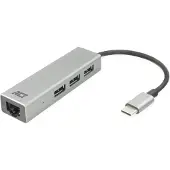 ACT Hub USB-C 3 Ports avec Ethernet