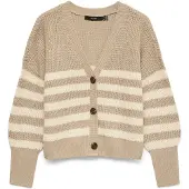 Vero Moda Cardigan 'VMLEA' écru / taupe