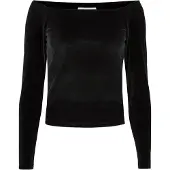 Apricot T-shirt 'Black-Bardot Velvet' noir