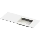 Balmani Tablo Stretto vasque asymétrique droite Solid Surface mat 135 x 55 cm