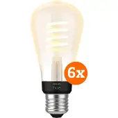 Philips Hue Filament White Ambiance Edison Lot de 6