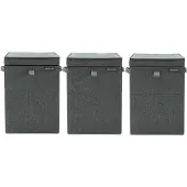 Brabantia Corbeilles à Linge Pepper Black Lot de 3
