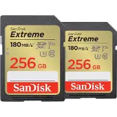SanDisk SDXC Extreme 256 Go 130 Mo/s Lot de 2