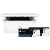 HP LaserJet M140w MFP + 2 Toners Noirs Supplémentaires