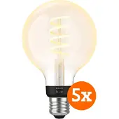 Philips Hue Ampoule à Filament White Ambiance Globe E27 Lot de 5