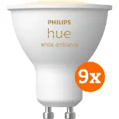 Philips Hue White Ambiance GU10 Lot de 9
