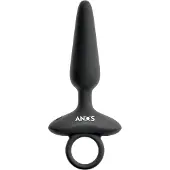 ANOS - plug anal vibrant avec poignée - silicone noir