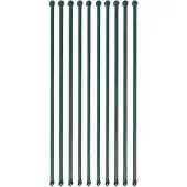 vidaXL Tiges de plantation 10 pcs. 1 m métal vert