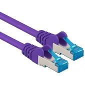 Goobay Câble patch CAT 6A, S/FTP (PiMF), violet, 3 m - Conducteur en cuivre (CU), gaine sans halogène (LSZH)