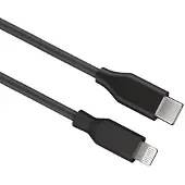 Goobay 39428 Câble de charge et de synchronisation Lightning - USB-C, 0.5 m, noir - Câble MFi pour Apple iPhone/iPad Noir