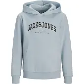 Jack & Jones Junior Sweat 'JJECaleb' bleu pastel / noir / blanc