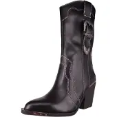 Buffalo Bottes de cowboy noir