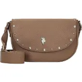 U.S. POLO ASSN. Sac bandoulière 'Upton' marron / argent